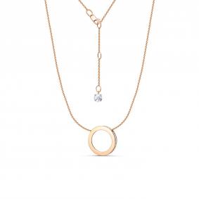 Золотое колье КЮЗ Del'ta D0706442 с фианитом D0706442 фото