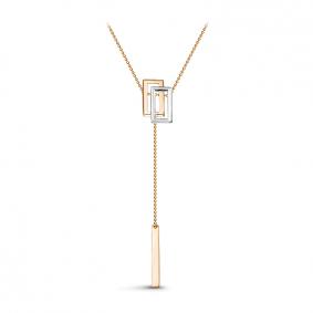 Золотое колье КЮЗ Del'ta D070683 с фианитом D070683 фото