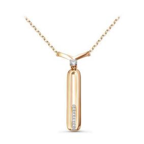 Золотое колье КЮЗ Del'ta D070736 с фианитом D070736 фото