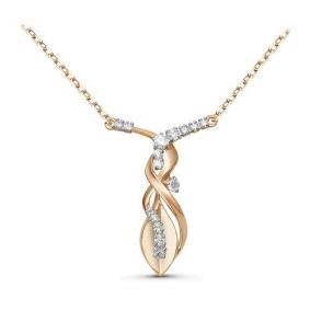 Золотое колье КЮЗ Del'ta D070737 с фианитом D070737 фото