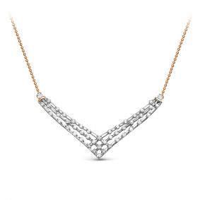 Золотое колье КЮЗ Del'ta D070997 с фианитом D070997 фото