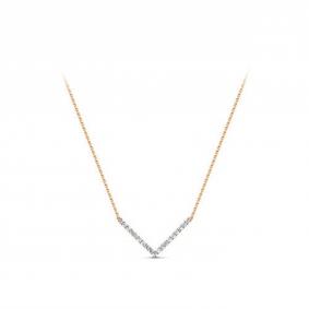 Золотое колье КЮЗ Del'ta D072055 с фианитом D072055 фото