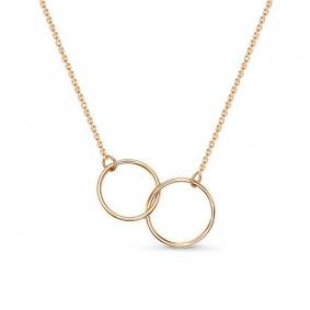 Золотое колье КЮЗ Del'ta D074052 с фианитом D074052 фото