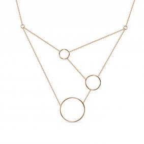 Золотое колье КЮЗ Del'ta D074065 с фианитом D074065 фото