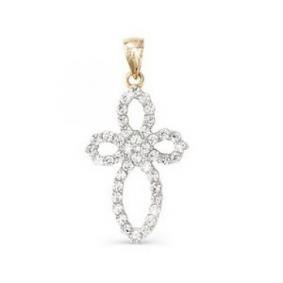 Золотая подвеска КЮЗ Del'ta D080002 с фианитом D080002 фото