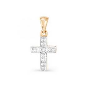 Золотая подвеска КЮЗ Del'ta D080007 с фианитом D080007 фото