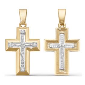 Золотая подвеска КЮЗ Del'ta D080086 с фианитом D080086 фото