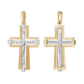 Золотая подвеска КЮЗ Del'ta D080089 с фианитом D080089 фото