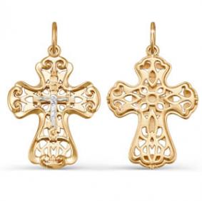 Золотая подвеска КЮЗ Del'ta D080112 с фианитом D080112 фото