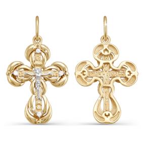 Золотая подвеска КЮЗ Del'ta D080122 с фианитом D080122 фото