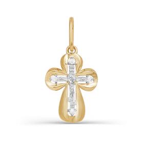 Золотая подвеска КЮЗ Del'ta D080156 с фианитом D080156 фото