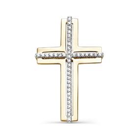 Золотая подвеска КЮЗ Del'ta D080184 с фианитом D080184 фото