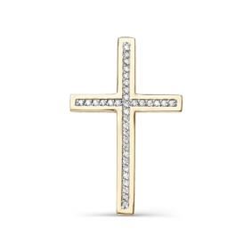 Золотая подвеска КЮЗ Del'ta D080186 с фианитом D080186 фото