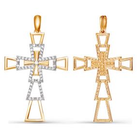 Золотая подвеска КЮЗ Del'ta D080190 с фианитом D080190 фото