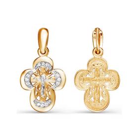 Золотая подвеска КЮЗ Del'ta D080230 с фианитом D080230 фото