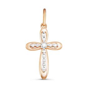 Золотая подвеска КЮЗ Del'ta D080237 с фианитом D080237 фото