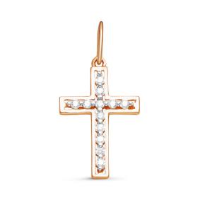 Золотая подвеска КЮЗ Del'ta D080238 с фианитом D080238 фото