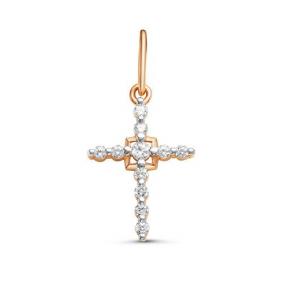 Золотая подвеска КЮЗ Del'ta D080246 с фианитом D080246 фото