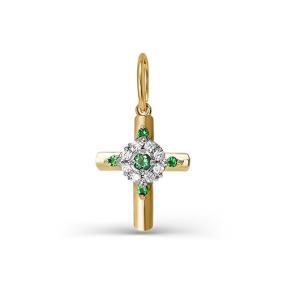 Золотая подвеска КЮЗ Del'ta D080260 с фианитом D080260 фото