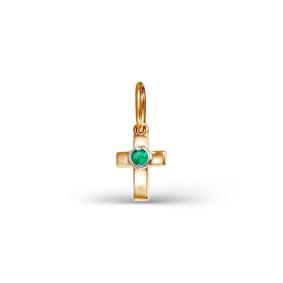 Золотая подвеска КЮЗ Del'ta D080268 с фианитом D080268 фото