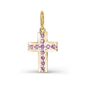 Золотая подвеска КЮЗ Del'ta D080274 с фианитом D080274 фото