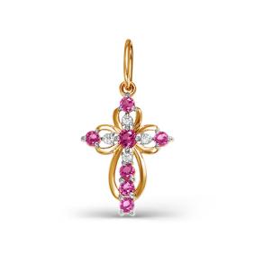 Золотая подвеска КЮЗ Del'ta D080276 с фианитом D080276 фото