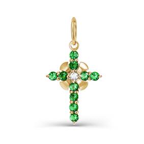 Золотая подвеска КЮЗ Del'ta D080277 с фианитом D080277 фото