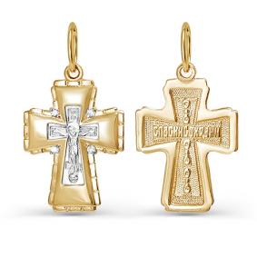 Золотая подвеска КЮЗ Del'ta D080299 с фианитом D080299 фото