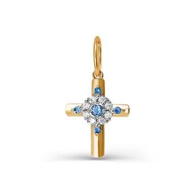 Золотая подвеска КЮЗ Del'ta D080308 с фианитом D080308 фото