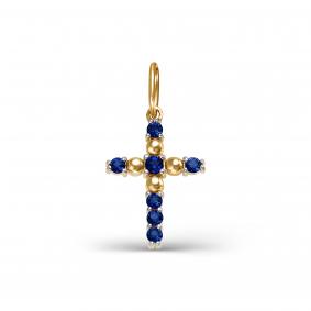 Золотая подвеска КЮЗ Del'ta D080316 с фианитом D080316 фото