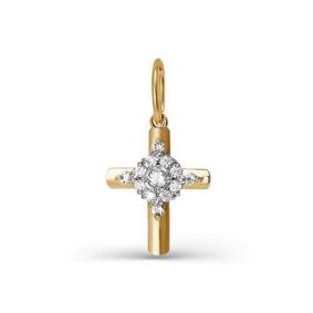 Золотая подвеска КЮЗ Del'ta D080318 с фианитом D080318 фото