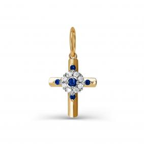 Золотая подвеска КЮЗ Del'ta D080319 с фианитом D080319 фото