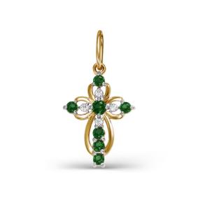 Золотая подвеска КЮЗ Del'ta D080326 с фианитом D080326 фото