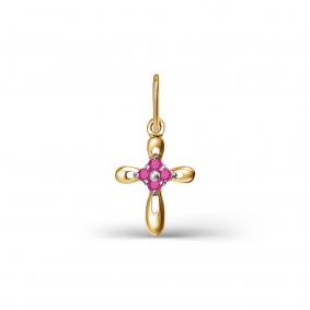 Золотая подвеска КЮЗ Del'ta D080341 с фианитом D080341 фото