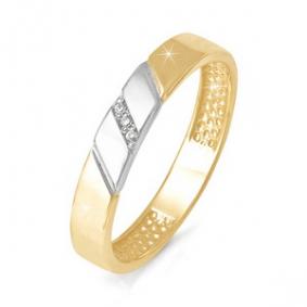 Золотое кольцо КЮЗ Del'ta D090022БР с бриллиантом D090022БР фото