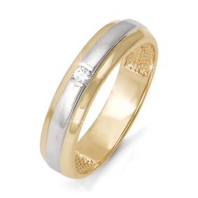 Золотое кольцо КЮЗ Del'ta D090067БР с бриллиантом D090067БР фото