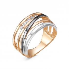 Золотое кольцо КЮЗ Del'ta D1100206 с фианитом D1100206 фото