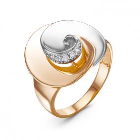 Золотое кольцо КЮЗ Del'ta D1100271 с фианитом D1100271 фото