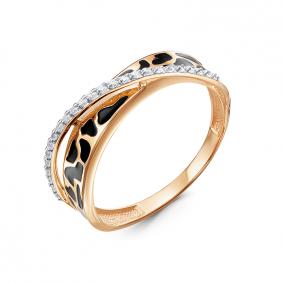 Золотое кольцо КЮЗ Del'ta D1100367 с фианитом D1100367 фото