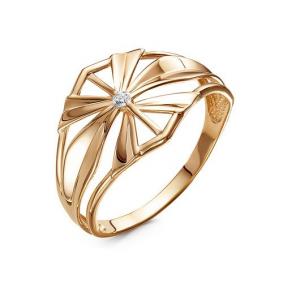 Золотое кольцо КЮЗ Del'ta D1100470 с фианитом D1100470 фото