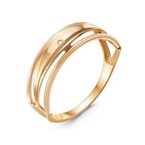 Золотое кольцо КЮЗ Del'ta D1100475 с фианитом D1100475 фото