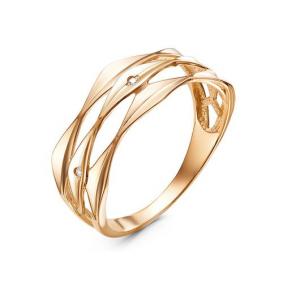 Золотое кольцо КЮЗ Del'ta D1100481 с фианитом D1100481 фото