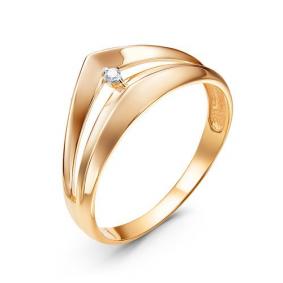 Золотое кольцо КЮЗ Del'ta D1100525 с фианитом D1100525 фото