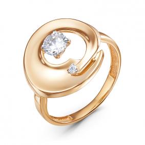 Золотое кольцо КЮЗ Del'ta D1100603 с фианитом D1100603 фото