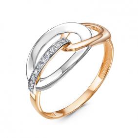 Золотое кольцо КЮЗ Del'ta D1100612 с фианитом D1100612 фото
