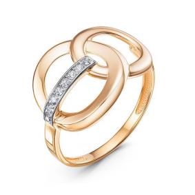 Золотое кольцо КЮЗ Del'ta D1100616 с фианитом D1100616 фото