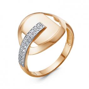 Золотое кольцо КЮЗ Del'ta D1100717 с фианитом D1100717 фото