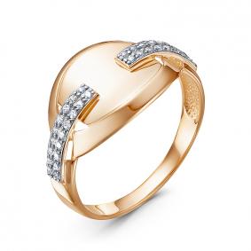 Золотое кольцо КЮЗ Del'ta D1100718 с фианитом D1100718 фото