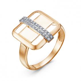 Золотое кольцо КЮЗ Del'ta D1100722 с фианитом D1100722 фото