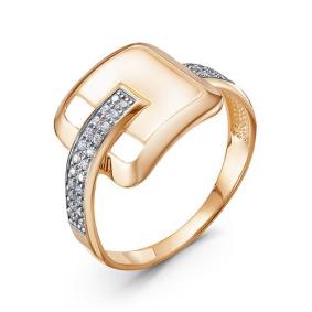 Золотое кольцо КЮЗ Del'ta D1100723 с фианитом D1100723 фото